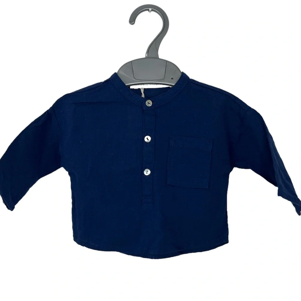 Message In the Bottle Long Sleeve Button Down